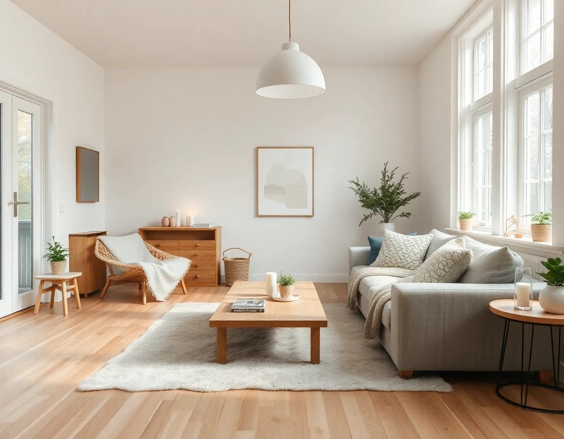 Scandinavian AI interior design style - AI room decorator example